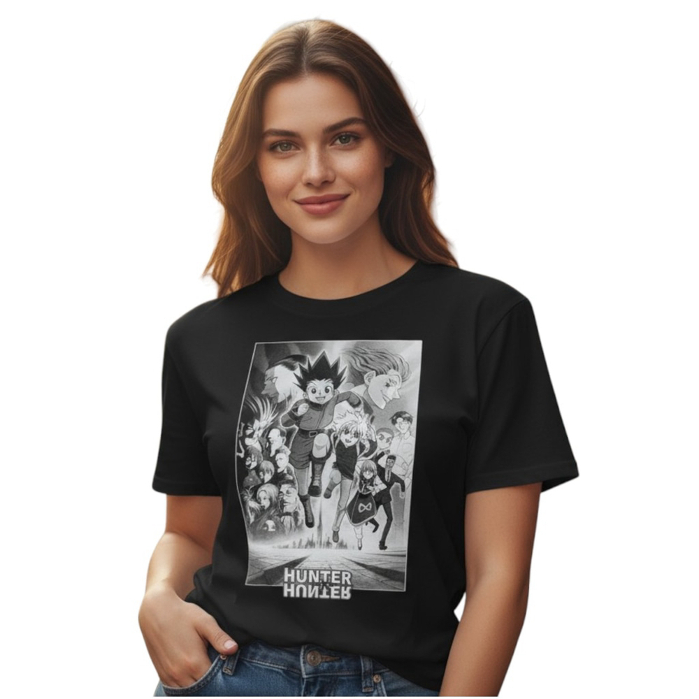 Hunter X Hunter T-Shirt Women XXL Black Graphic Anime Manga Streetwear Casual